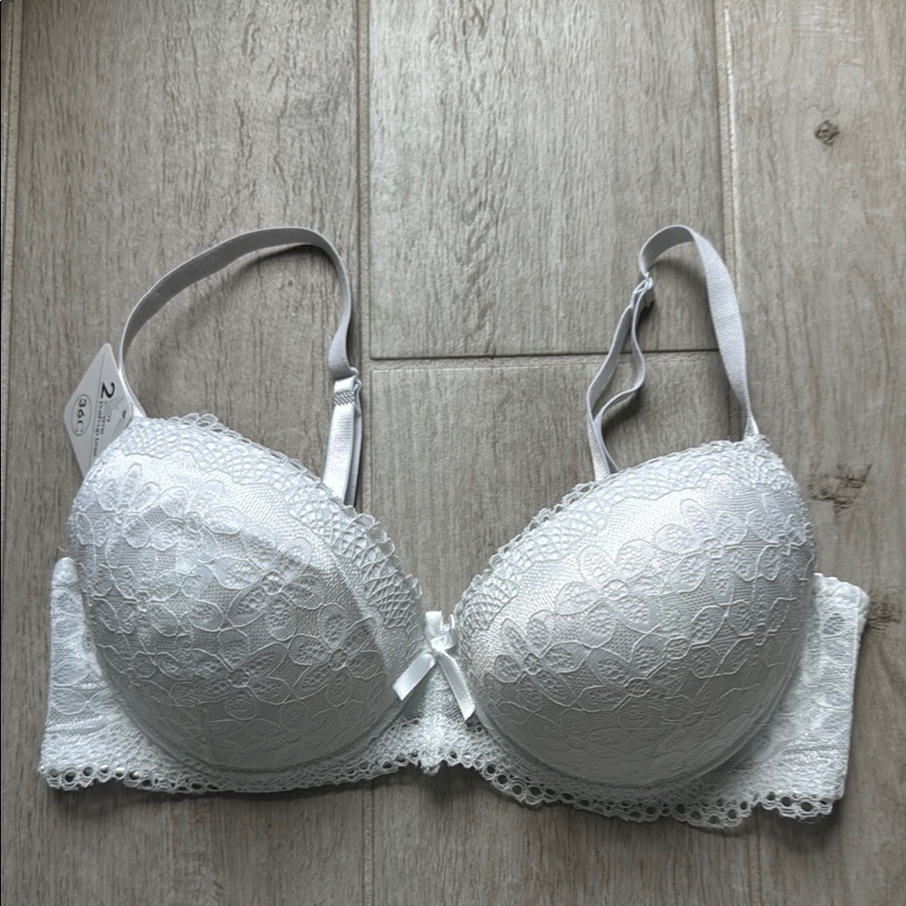 Elegant White Lace Bra